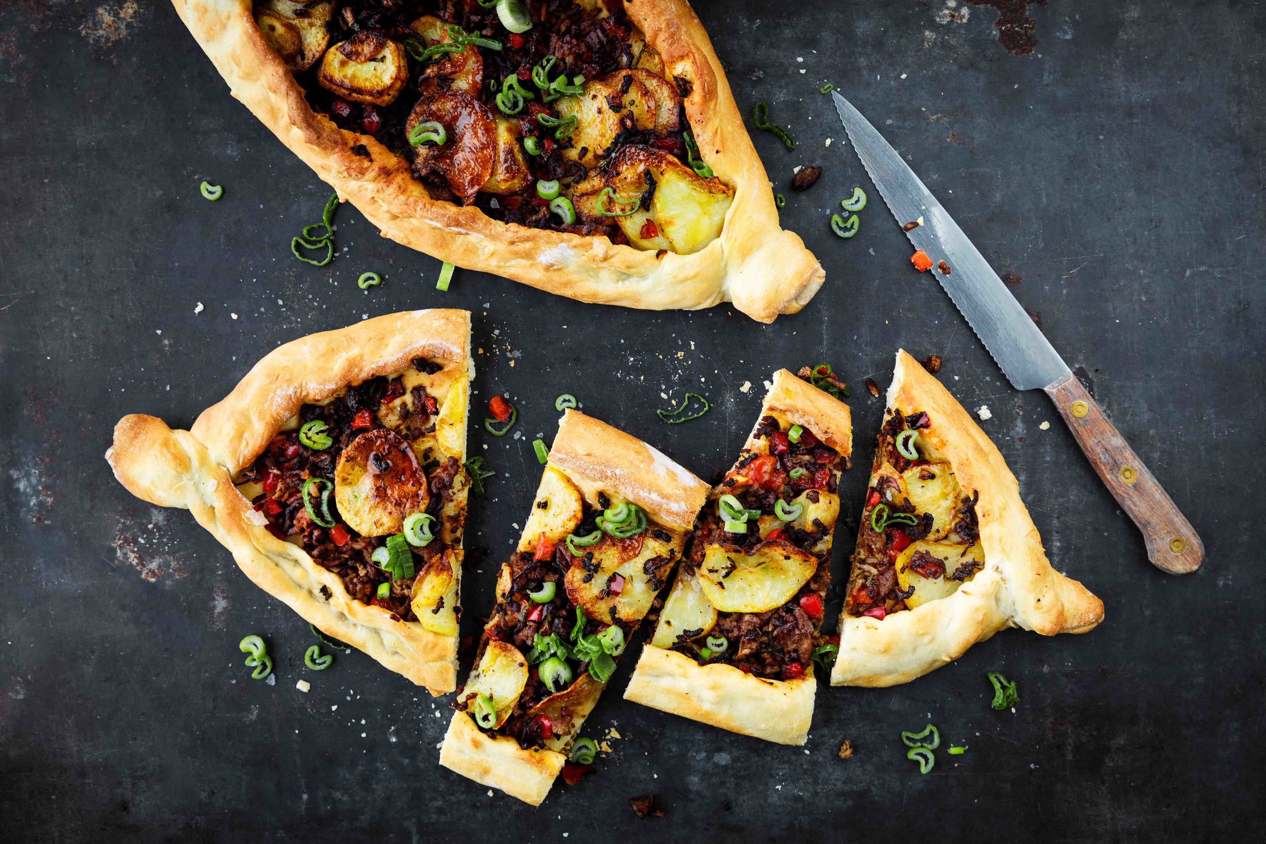 Hackfleisch Kartoffel-Pide - Snack - Rezepte - Kartoffel